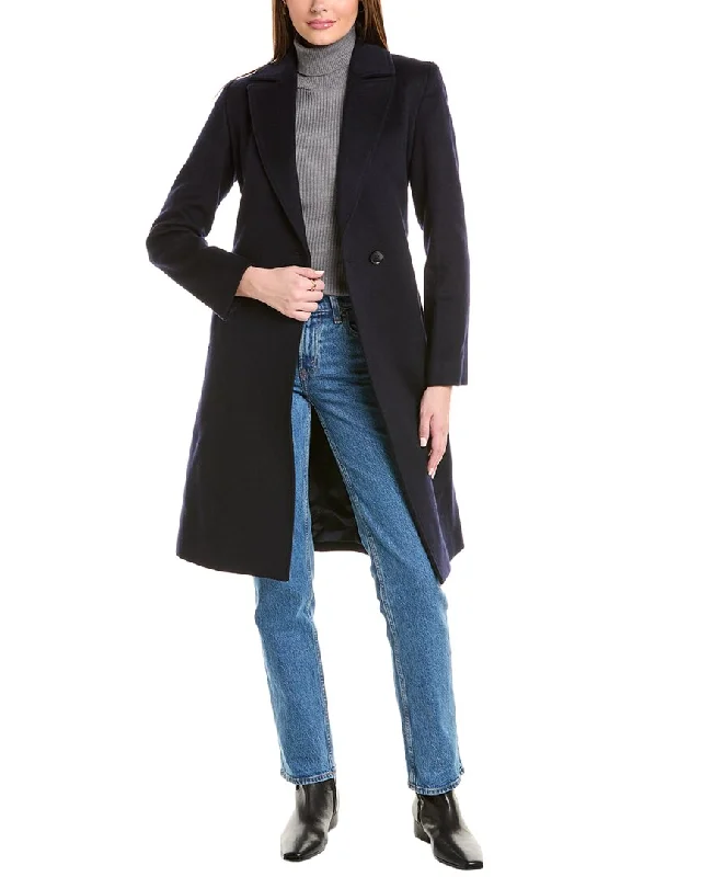 sofiacashmere Wool & Cashmere-Blend Coat