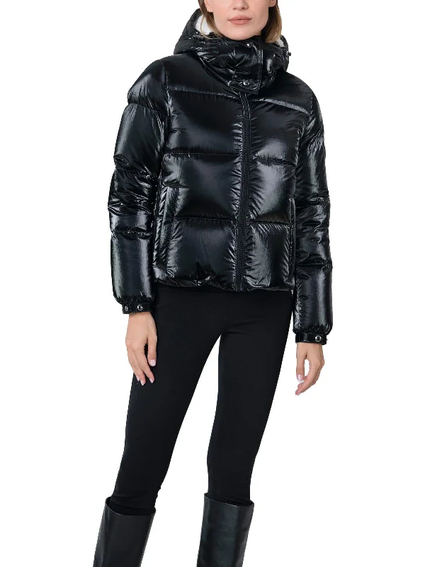 Womens Insulated Faux Fur Lined Puffer Jacket