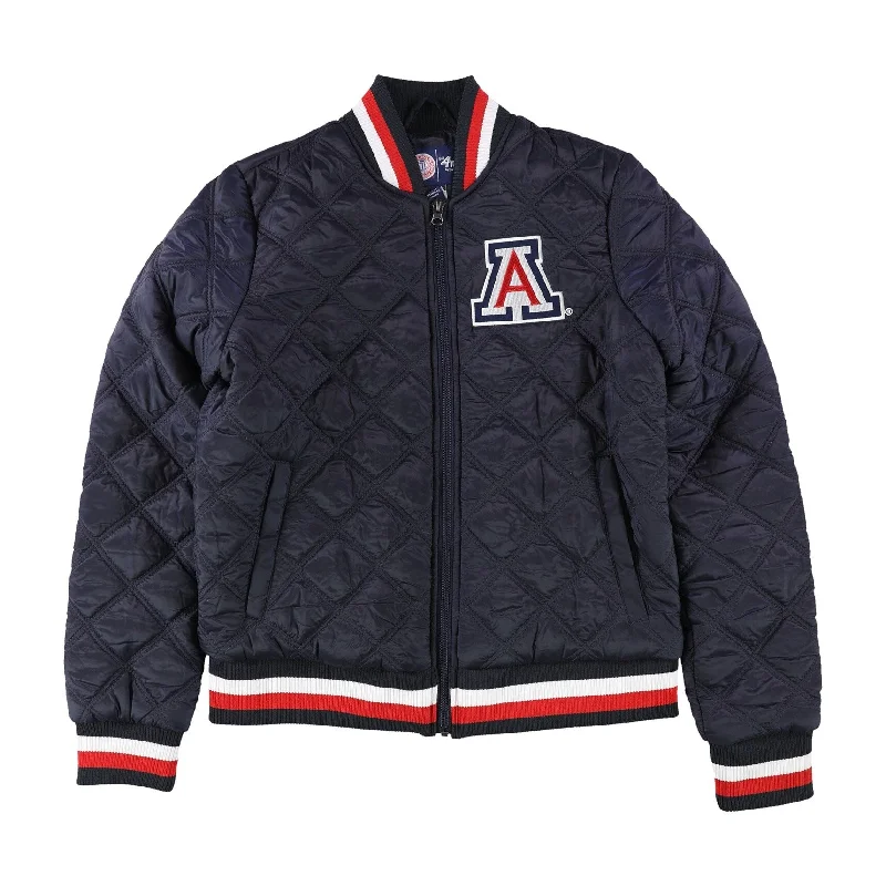 G-III Sports Womens Arizona Wildcats Quilted Bomber Jacket, Blue, Small