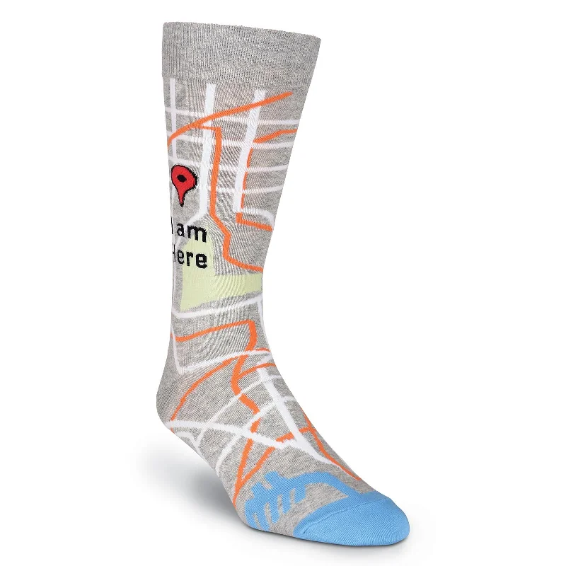 K. Bell Mens I Am Here Crew Socks