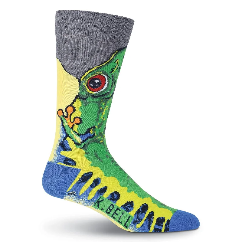 K. Bell Mens Rainforest Frog Crew Socks