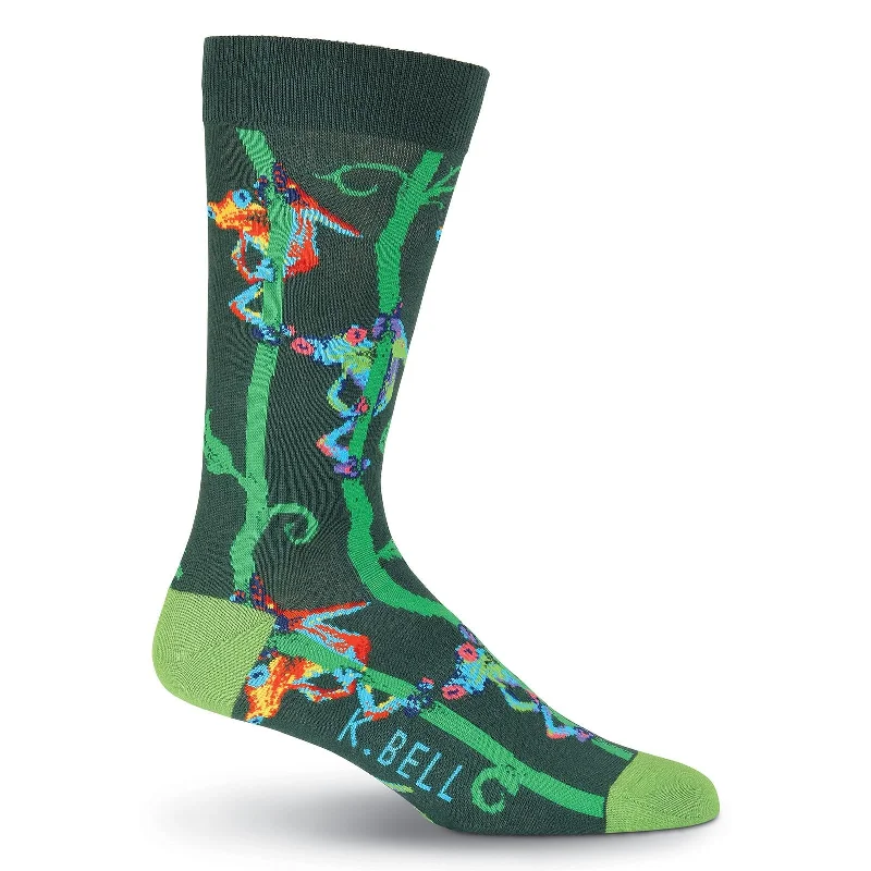 K. Bell Mens Tree Frog Crew Socks