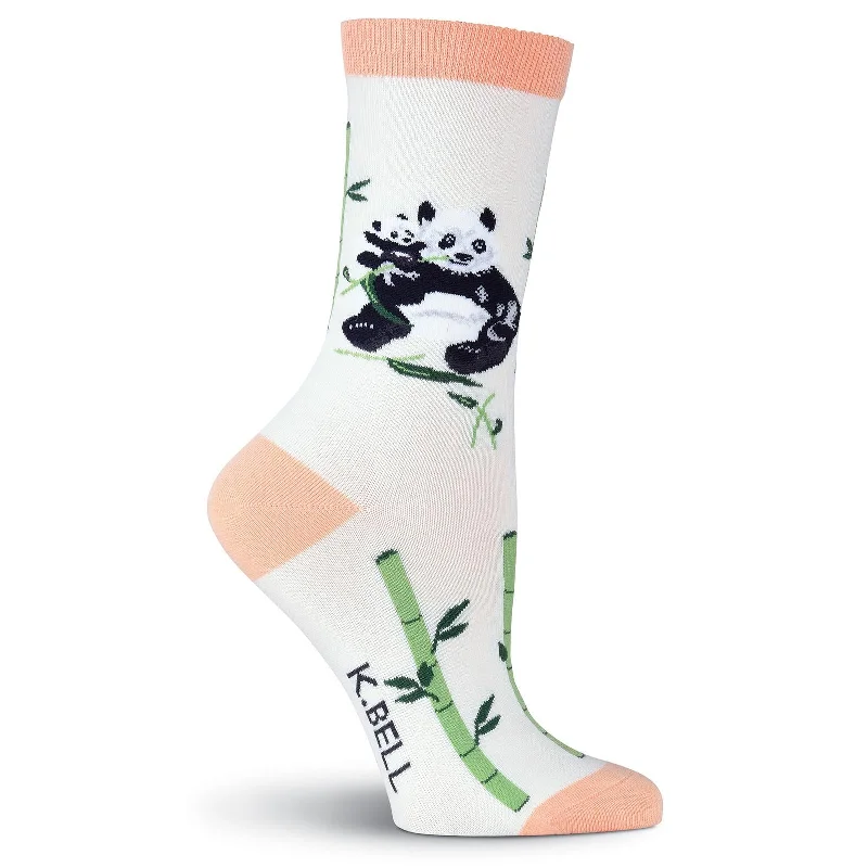 K. Bell Womens Pandas Crew Socks